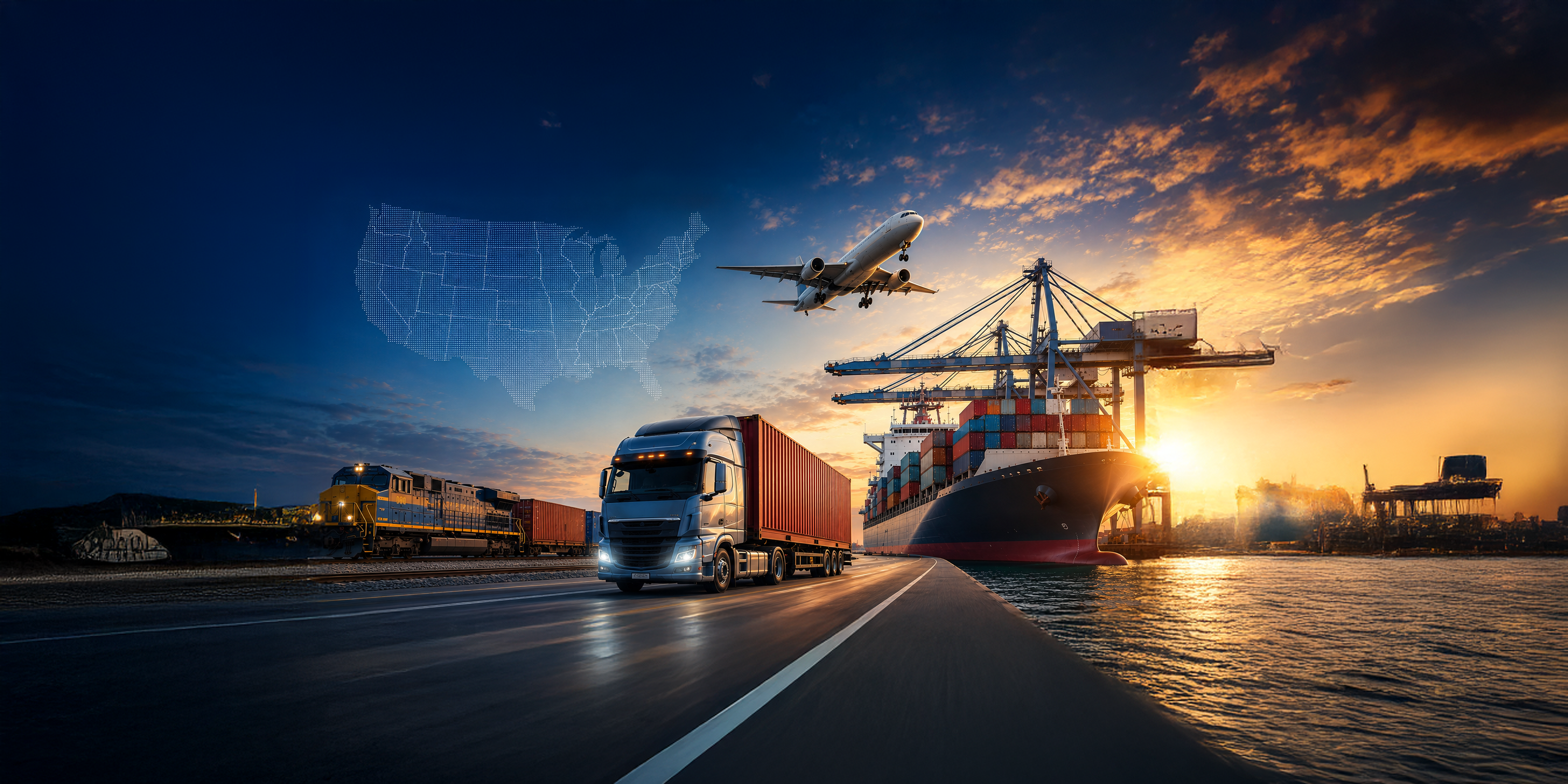Logistics hero background